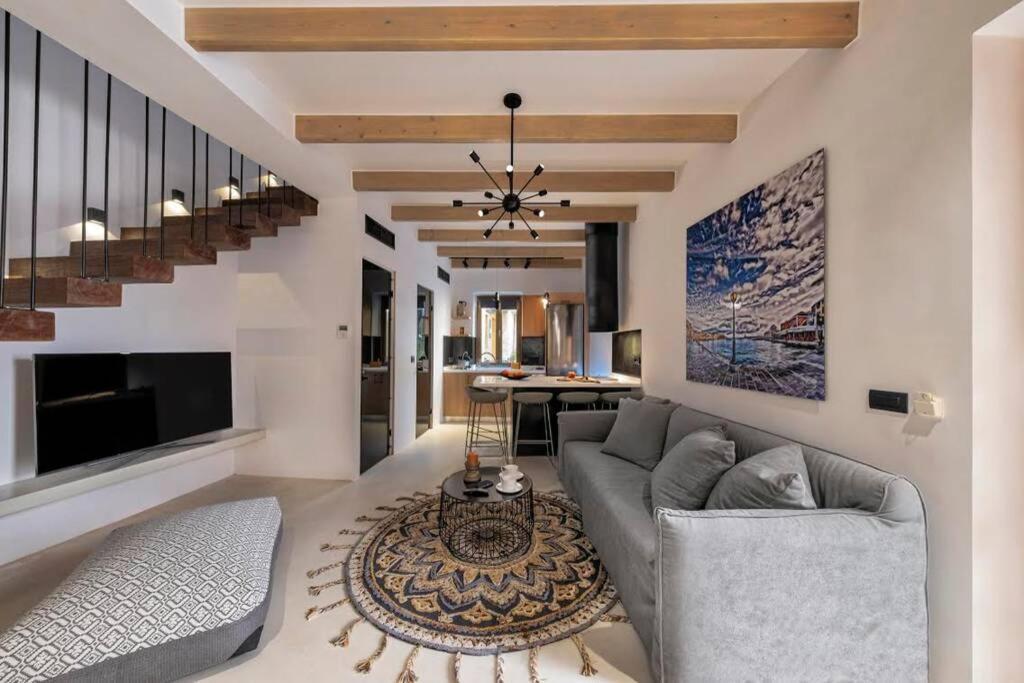 Casa Eva With Outdoor Heated Jacuzzi And Hamam Chrissi Akti Chania Exterior foto