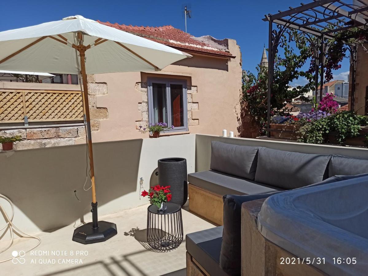 Casa Eva With Outdoor Heated Jacuzzi And Hamam Chrissi Akti Chania Exterior foto